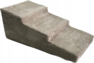 Schodki dla psa sztruks, łagodne wejście, wybór koloru, 40 cm 3 stopnie