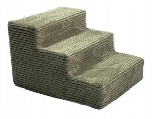 Schodki schody rampa dla psa sztruks rożne kolory, 40 cm 3 stopnie